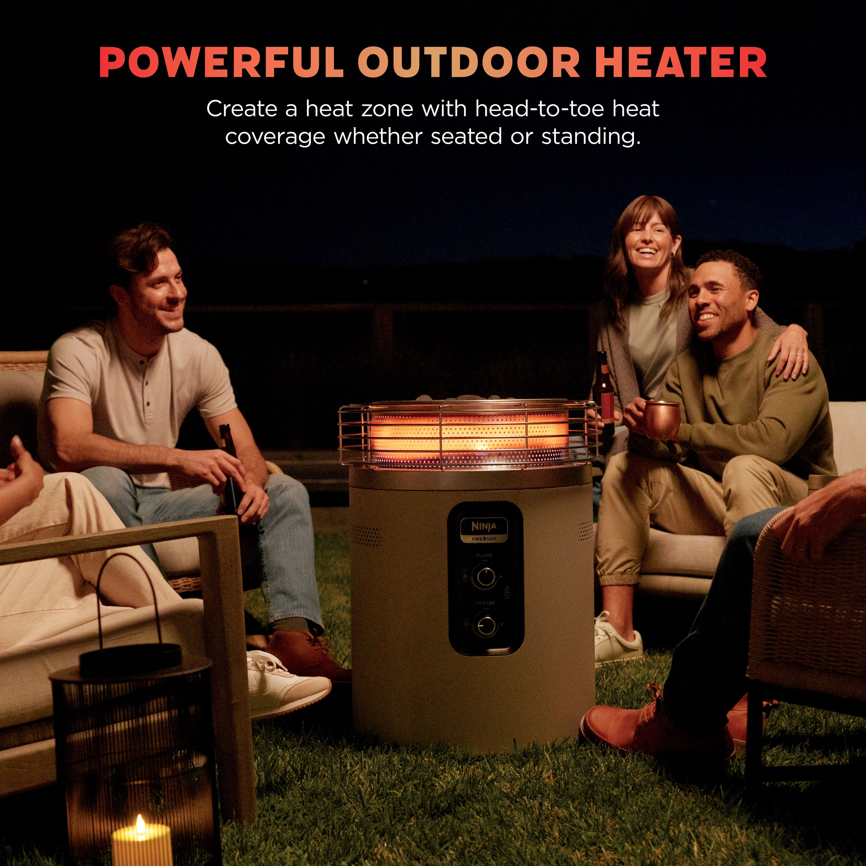 Ninja Fireside360 Outdoor Heater & Fire Pit, Stone