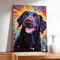 thumbnail image 3 of Curly Coated Retriever Dog Art Print Poster, Wall art Painting Decor, Starry Night Van Gogh Art Home Decor Artwork For Bedroom Living Room Bathroom Decor, 3 of 5