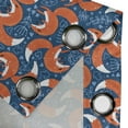 thumbnail image 4 of Ambesonne Fox Grommet Curtain, Doodle Hearts and Flowers, 50" x 108", Navy Blue Orange, 4 of 6