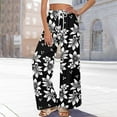 thumbnail image 4 of MEICHEN Dress Pants Women Petite High Waisted Wide Leg Summer Beach Vacation Women's Pants Casual Trousers, 4 of 7