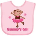 thumbnail image 3 of Inktastic Gammy's Girl monkey Girls Baby Bib, 3 of 4