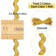 thumbnail image 6 of 54.7 Yards 2 Colors RIC Rac Wavy Bending Ribbon Rick Rack Webbing Edge Fringe Trim Curved Lace Dress Accessories for Sewing Cloth Gift Wrapping DIY Making Home Party Decoration, 6 of 9