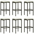 thumbnail image 5 of vidaXL 7 Piece Garden Bar Set with Cushions Brown, 5 of 5