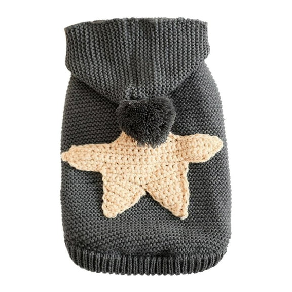 Winter Warm Dog Clothes Puppy Jacket Coat Small And Medium Sized Dogs Hooded Knitted Sweater Pet Clothing Streetwear
