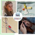 thumbnail image 5 of 12 Pcs Beaded Stitch Markers 6 Colors Beaded Crochet Markers Textured Round Ball Locking Stitch Marker Glass Stitch Needle Clip, 5 of 5