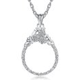 thumbnail image 1 of Portable 2.5X Sweater Chain Jewelry Magnifying Glass Alloy Flower Necklace Magnifier Long Pendant HD Glass Lens Magnifier Loupe for Reading Inspecting, 1 of 5