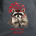 thumbnail image 3 of CafePress - Here's My Heart Cute Raccoon Blowing Kisses Quote - Women's Traditional Fit Dark T-Shirt, 3 of 4