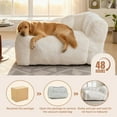 thumbnail image 3 of Dog Beds for Extra Large Medium Dogs, 51” Pets Sofa Support up to 130 lbs Beige, 3 of 6