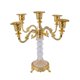 thumbnail image 1 of Candelabro cónico de 5 brazos, soporte para velas, candelabro moderno para interiores y salas de estar. Oro, 1 of 9