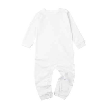 

TIREOW Fashion Kids Bodysuits Boy and Girl Christmas Jumpsuit Baby Crew Neck Long Sleeve Letter Print Romper Comfortable Home Wear Jumpsuit Daily Outdoor(3-6 Months White)