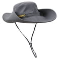 thumbnail image 2 of AJGRHE Sun Hats for Men Waterproof Quick Dry Bucket Hat Adjustable Wide Brim Summer Boonie Cap for Fishing Hiking Grey One Size, 2 of 3