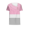 thumbnail image 4 of Chemise à Manches Courtes pour Femmes avec Imprimé à Carreaux T-shirt Décontracté, 4 of 4