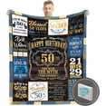 thumbnail image 1 of LHSHID 50th Birthday Gifts for Men 50 Birthday Gifts for Men with Gift Box 50th Birthday Gifts Blanket 50th Birthday Gifts for Men Funny 50 Year Old Birthday Gift for Men 30"x40", 1 of 6
