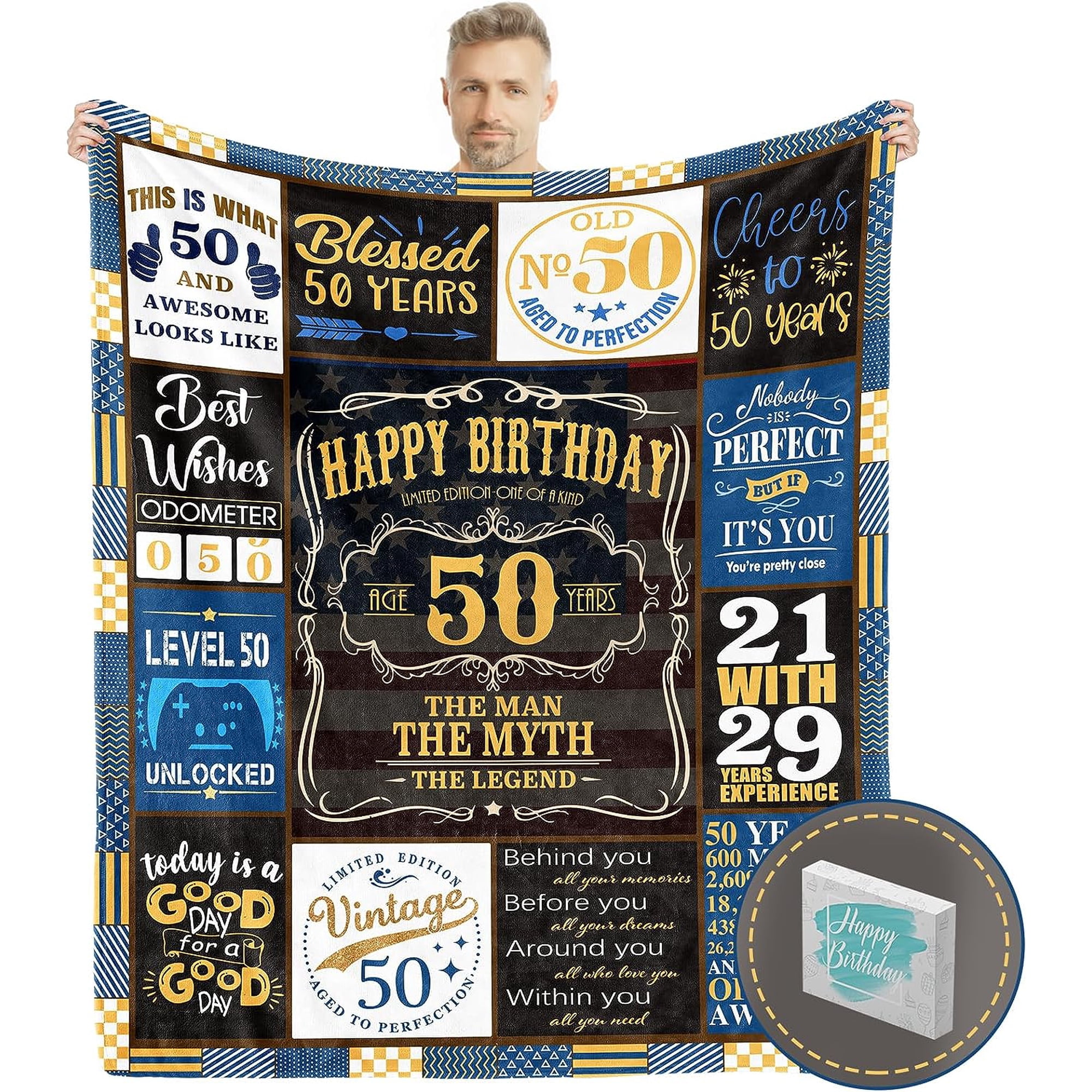 50th Birthday Gifts for Women 50th Birthday Gift Blanket Gift for 50th Birthday Woman 50 Year Old Gifts for Women 50th Birthday Gift Ideas Happy 50th Birthday Gifts for Women Friends
