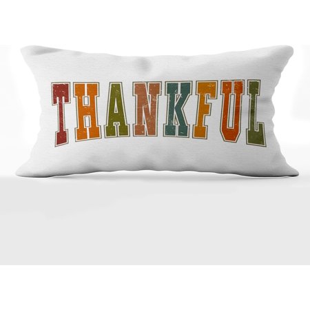 

Thanksgiving Decorations Thankful Throw Pillow Covers case 16x16