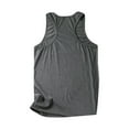 thumbnail image 5 of Women Summer Tops Women Sleeveless Summer Casual Tops O Neck Solid Color Casual Shirts Loose Fit Blouse Women's Shirts Sleeveless Tunic Loose Fit Tank Top Dresses for Clothes Woman Denim Dark Gray L, 5 of 7