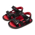 thumbnail image 5 of Zanarzt Sandals Baby Girl Baby Infant Boy Girl Sandals Newborn Non-Slip Soft Rubber Sole Sandals for Baby Boys Open-Toe Outdoor Casual Summer Black,US 3, 5 of 9