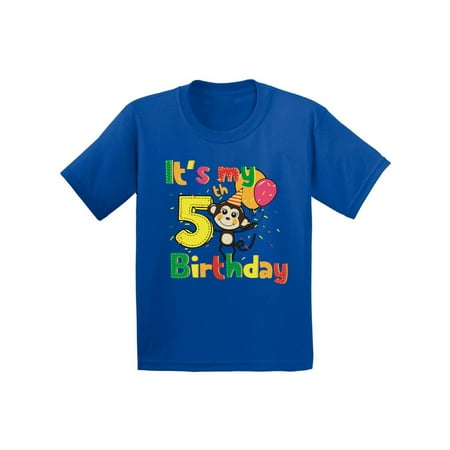 - Awkward Styles Monkey Birthday Toddler Shirt Monkey Birthday Party 5th Birthday Party It's My 5th Birthday Shirt I'm Five Shirt Birthday Boy Tshirt Monkey Birthday Girl Shirt Gifts for 5 Year Old