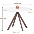 thumbnail image 3 of Soges Wood Round Dining Table for Kitchen Dining Room, 39.4inch Modern Dining Table with Metal Legs, Walnut, 3 of 11