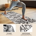 thumbnail image 4 of Black Geometric Flower Diamond Pattern Hot Yoga Mat Towel Non Slip for Hot Yoga - Quick-Drying Yoga Mat Cover with 4 Corner Pockets with Travel Bag - Hot Yoga Towel Non Slip 70"x26", 4 of 6