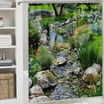 thumbnail image 6 of Orinice Garden Landscape Shower Curtain Spring Summer Natural Plants Multi-colored Flowers Green Country Landscape Country Flowers Bathroom Decoration Polyester Waterproof 60x72, 6 of 7