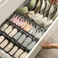 thumbnail image 2 of 3pcs Underwear Storage Boxes, Household Compartment Fabric Clothes Organizer, Drawers Dividers Organizer, Multifunctional Wardrobe Organizer For Panties Socks Bra Storage, 2 of 4