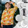 thumbnail image 6 of Uorisanigo Daisy Skull Girls Half Zip Collar Sweatshirts Long Sleeve Lapel Zipper Sweatshirt Casual Essentials Quarter Zipper Pullover Shirts Fall Trendy Winter Clothes Athletic Top, 6 of 7