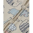 thumbnail image 3 of Hanes Pure Comfort Baby Long Sleeve Footless Sleep N' Play, Organic Cotton, Boys & Girls Beige Animals 12MTH, 3 of 4