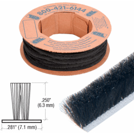 CRL .250" Storefront Door Pile Weatherstrip - 100'