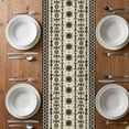 thumbnail image 4 of Table Runner 72 Inches Long for Kitchen Dining, Black Khaki Boho Dresser Scarf Farmhouse, Dining Table Decorations for Wedding/Parties, Vintage Ethnic Tribe Abstract Art Retro 16 x 72 In, 4 of 8