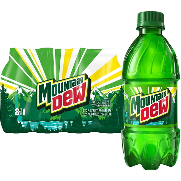 Mountain Dew Citrus Soda Pop, 12 fl oz, 8 Pack Bottles