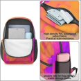 thumbnail image 2 of 17 Inch Lightweight Backpack,PVC Waterproof Oxford Fabric, Ergonomically Designed, with Large Capacity, Aurora Wave Print, 2 of 5