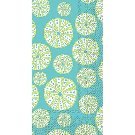 Boston International IHR 3-Ply Guest/Dinner Paper Napkins, 8.5" x 4.5", Turquoise- Urchin