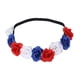 thumbnail image 1 of Diadema con flores patrióticas rojas, blancas y azules - Diseño de tela ajustable, cómoda y elegante - para fiestas, bodas, fiestas y uso diario, 1 of 8