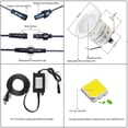 thumbnail image 2 of Juego de 10 focos LED empotrables para exterior, IP67, impermeables, luz blanca cálida de 3000 K, 32 mm, 0,6 W, 12 V CC, para caminos, terrazas, piscinas y escaleras., 2 of 5
