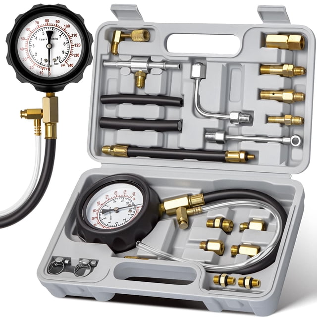 Kit probador de presión de combustible AUTOWN 0-140 PSI con adaptadores