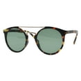thumbnail image 2 of Unisex Panto Sunglasses Double Bridge Round Frame UV 400 Matte Tortoise, Green, 2 of 4