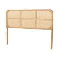 thumbnail image 2 of bali & pari Lainer Bayur Wood and Natural Bamboo BOHO Headboard, Queen Size, Natural Brown, 2 of 8