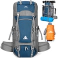 thumbnail image 1 of Mochila de Senderismo IGOLUMON 60L Impermeable para Camping Azul, 1 of 7