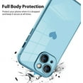 thumbnail image 3 of for iPhone 14 Case Love Heart Plating Electroplate Luxury Elegant Camera Protector Soft TPU Shockproof Protective Corner Back Cover Designed for iPhone 14 Case -Blue, 3 of 12