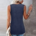 thumbnail image 5 of tarylea Tank Top for Women Lace Cutout Front Sleeveless Blouses Dressy Casual Loose Fitted Shirts Scooped Neck Pleated Front Tunic Top, 5 of 7