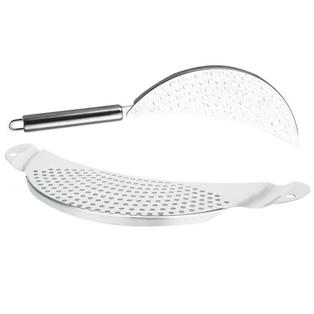 

2 Pcs/set Pot Crescent Strainer Home Restaurant Kitchen Pan Pot Pasta Water Oil Filter Strainer