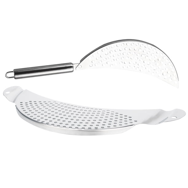 Injueey Juego de 2 unidades de colador de media luna para el hogar, restaurante, cocina, olla, Pasta, agua, filtro de aceite, colador de olla de acero Cocina y Comedor Injueey HA9215-00B