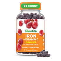 Lifeable Iron with Vitamin C – 20 mg – 90 Gummies