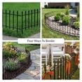 thumbnail image 6 of Sunnydaze Roman 18" x 22" Black Iron Decorative Garden Fence Panels (5 Count), 6 of 19