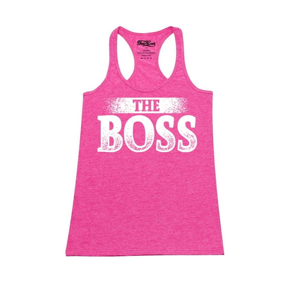 Shop4Ever Women's The Boss Racerback Tank Top Medium Fuchsia
