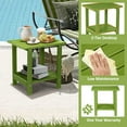 thumbnail image 5 of Nalone 2-Tier Outdoor Side Table - Weather-Resistant HDPE Rectangular Lime Patio End Table, 5 of 7