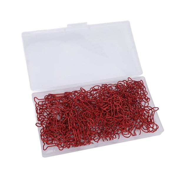 Clips De Papel Con Forma De Perro, Alambre De Hierro Compacto Rojo Elegante Decorativo 100 Clips De Papel Con Forma De Perro Para Organizar Marcado