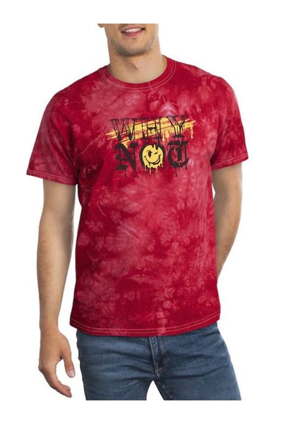 Why Not Dripping Ink Tie Dye Crystal Men -Image by Shutterstock, Male x-Large