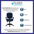 thumbnail image 3 of Flash Furniture Mid-Back Navy Blue Fabric Multifunction Swivel Ergonomic Task Office Chair with Pillow Top Cushioning and Arms, 3 of 6